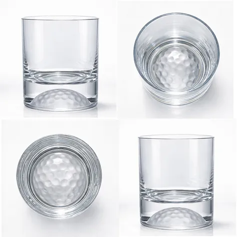 Personalised Golf Ball Base Whisky Glass